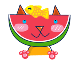Yellow Shirt with Watermelon Head sticker #14271397
