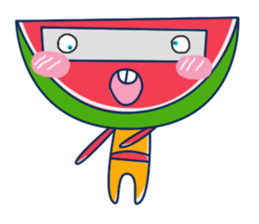 Yellow Shirt with Watermelon Head sticker #14271398