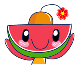 Yellow Shirt with Watermelon Head sticker #14271400