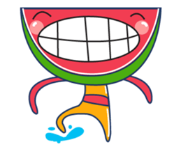 Yellow Shirt with Watermelon Head sticker #14271401