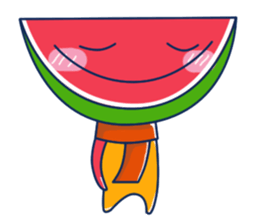 Yellow Shirt with Watermelon Head sticker #14271402