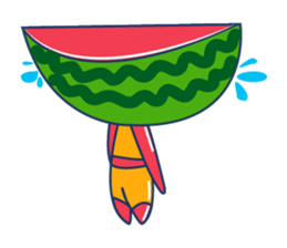 Yellow Shirt with Watermelon Head sticker #14271404