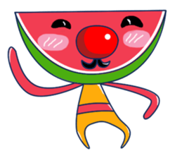 Yellow Shirt with Watermelon Head sticker #14271406