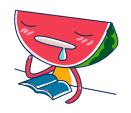 Yellow Shirt with Watermelon Head sticker #14271409