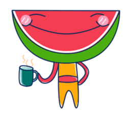 Yellow Shirt with Watermelon Head sticker #14271413