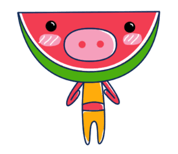 Yellow Shirt with Watermelon Head sticker #14271414