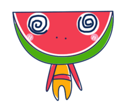Yellow Shirt with Watermelon Head sticker #14271415