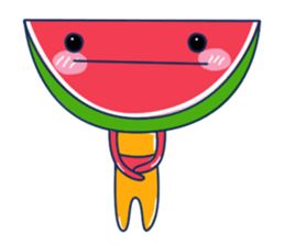 Yellow Shirt with Watermelon Head sticker #14271416