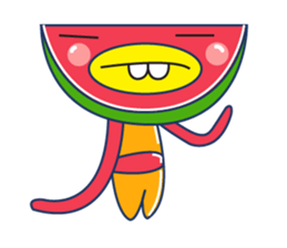 Yellow Shirt with Watermelon Head sticker #14271417