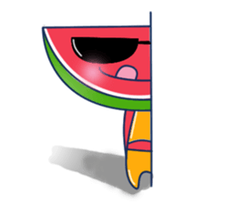 Yellow Shirt with Watermelon Head sticker #14271421