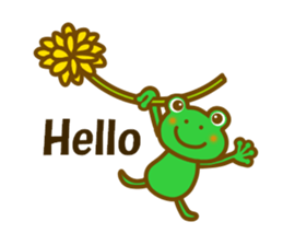 Spring frog sticker #14271994