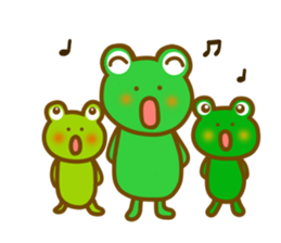 Spring frog sticker #14271997