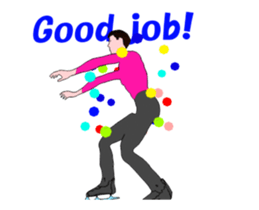 Men's figure skating animation sticker. sticker #14272769