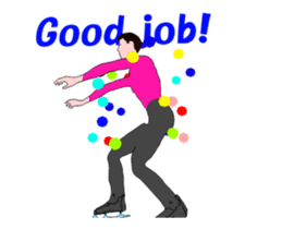 Men's figure skating animation sticker. sticker #14272769