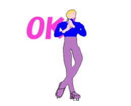 Men's figure skating animation sticker. sticker #14272771