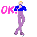 Men's figure skating animation sticker.