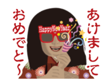 Horror Sticker which works New Year sticker #14273037