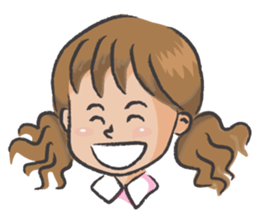 brown hair girl sticker #14273175