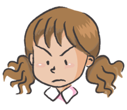brown hair girl sticker #14273176
