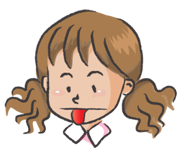 brown hair girl sticker #14273177