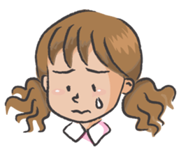 brown hair girl sticker #14273178
