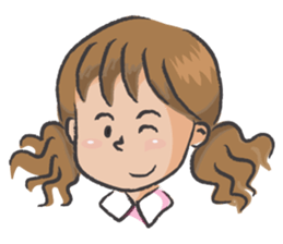 brown hair girl sticker #14273179