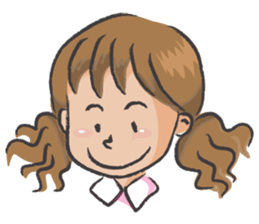 brown hair girl sticker #14273181