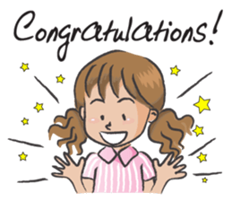 brown hair girl sticker #14273182