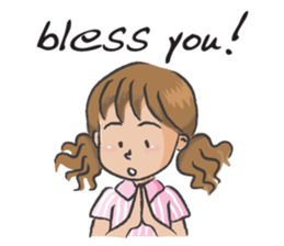 brown hair girl sticker #14273184