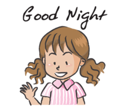 brown hair girl sticker #14273186