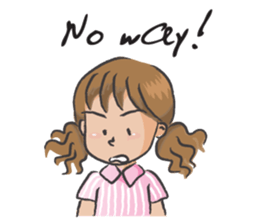 brown hair girl sticker #14273190