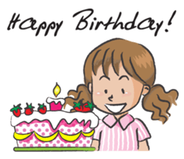 brown hair girl sticker #14273194