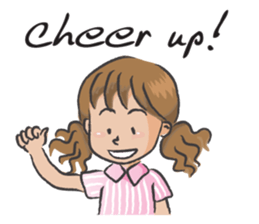 brown hair girl sticker #14273195