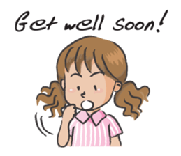 brown hair girl sticker #14273200