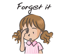brown hair girl sticker #14273201