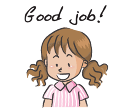 brown hair girl sticker #14273203
