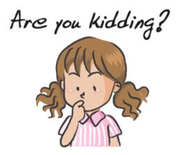 brown hair girl sticker #14273204