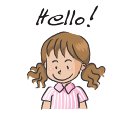 brown hair girl sticker #14273205