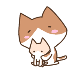 A cat with child sticker #14274813