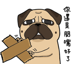 Pug's crazy life sticker #14275382