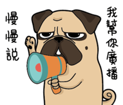 Pug's crazy life sticker #14275386