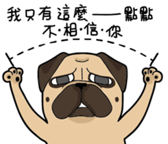 Pug's crazy life sticker #14275395
