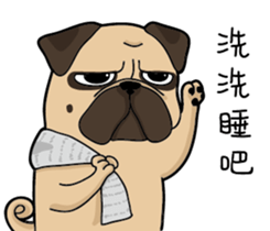 Pug's crazy life sticker #14275398