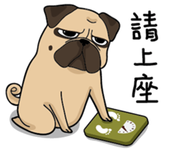 Pug's crazy life sticker #14275406