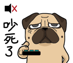 Pug's crazy life sticker #14275413