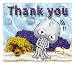 Marine organisms (English) sticker #14275764
