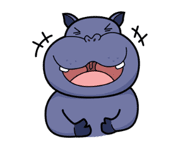 Pota The Hippo : animated sticker #14276184