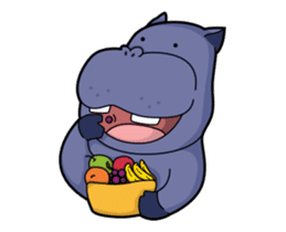 Pota The Hippo : animated sticker #14276185