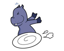 Pota The Hippo : animated sticker #14276186