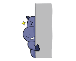 Pota The Hippo : animated sticker #14276189